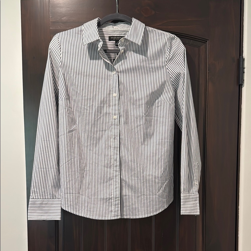 Classic navy and White Striped women’s Shirt